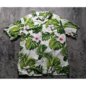 Bishop St Apparel Short Sleeve Hawaiian Shirt Men's Size Large Made In USA